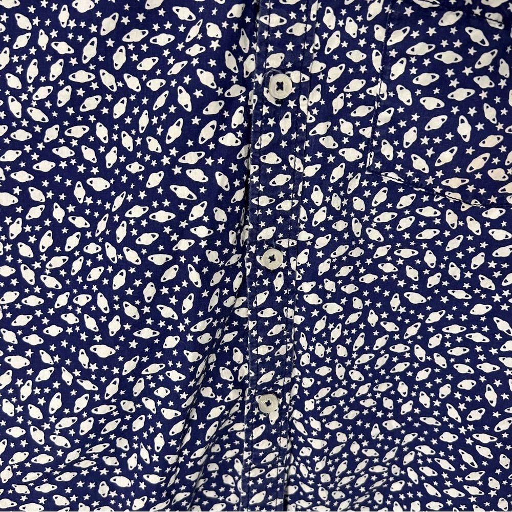 Boden Boys Outer Space Planets Button Down Shirt Size 13-14Y - Picture 3 of 10